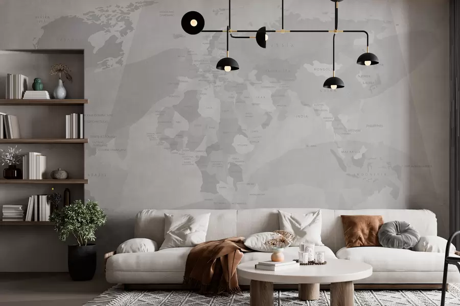 Fototapetai Pasaulio žemėlapio geometrija banginiai w03007v1