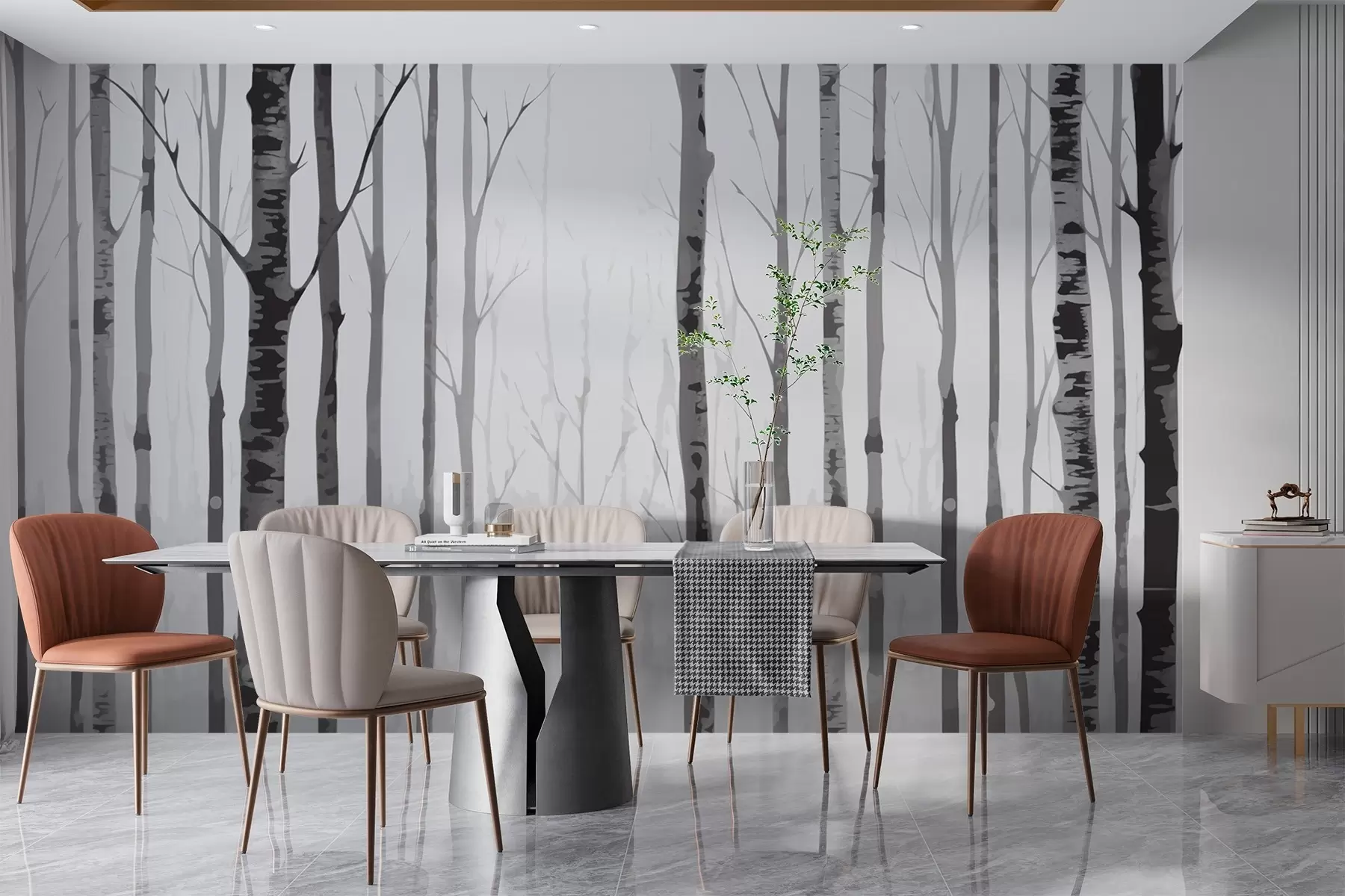 Fototapetai Beržų miškas w03055