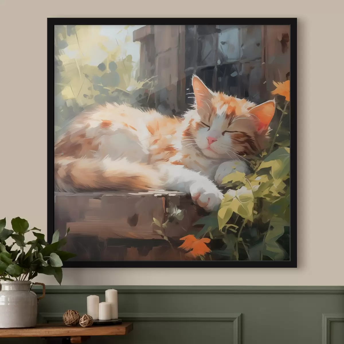 Plakatas Miegantis katinas f42900