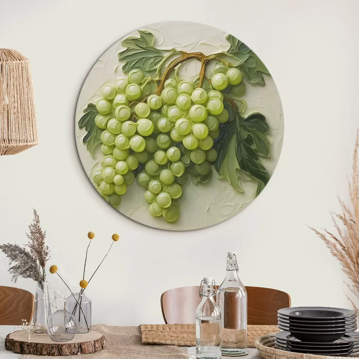 Apvalūs paveikslai Žalios vynuogės r42896