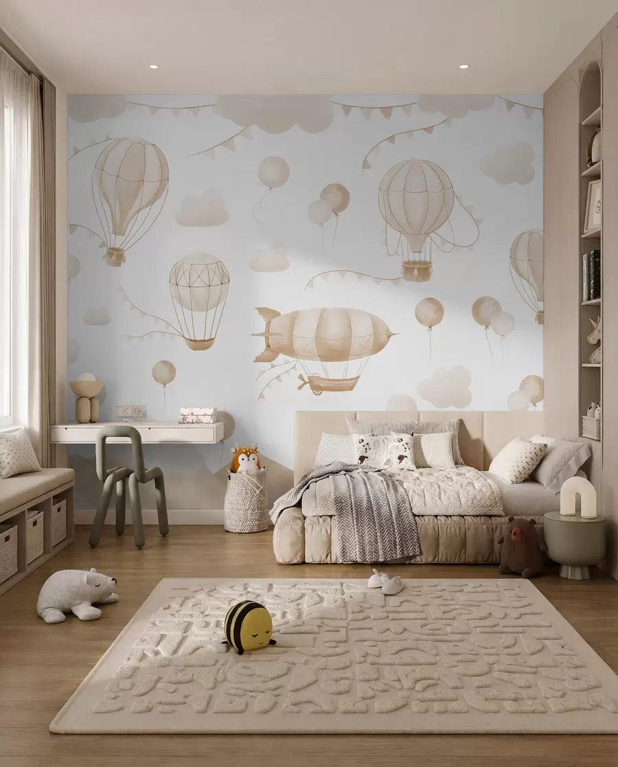 Fototapetai Smėlio spalvos dirižabliai w08765v4