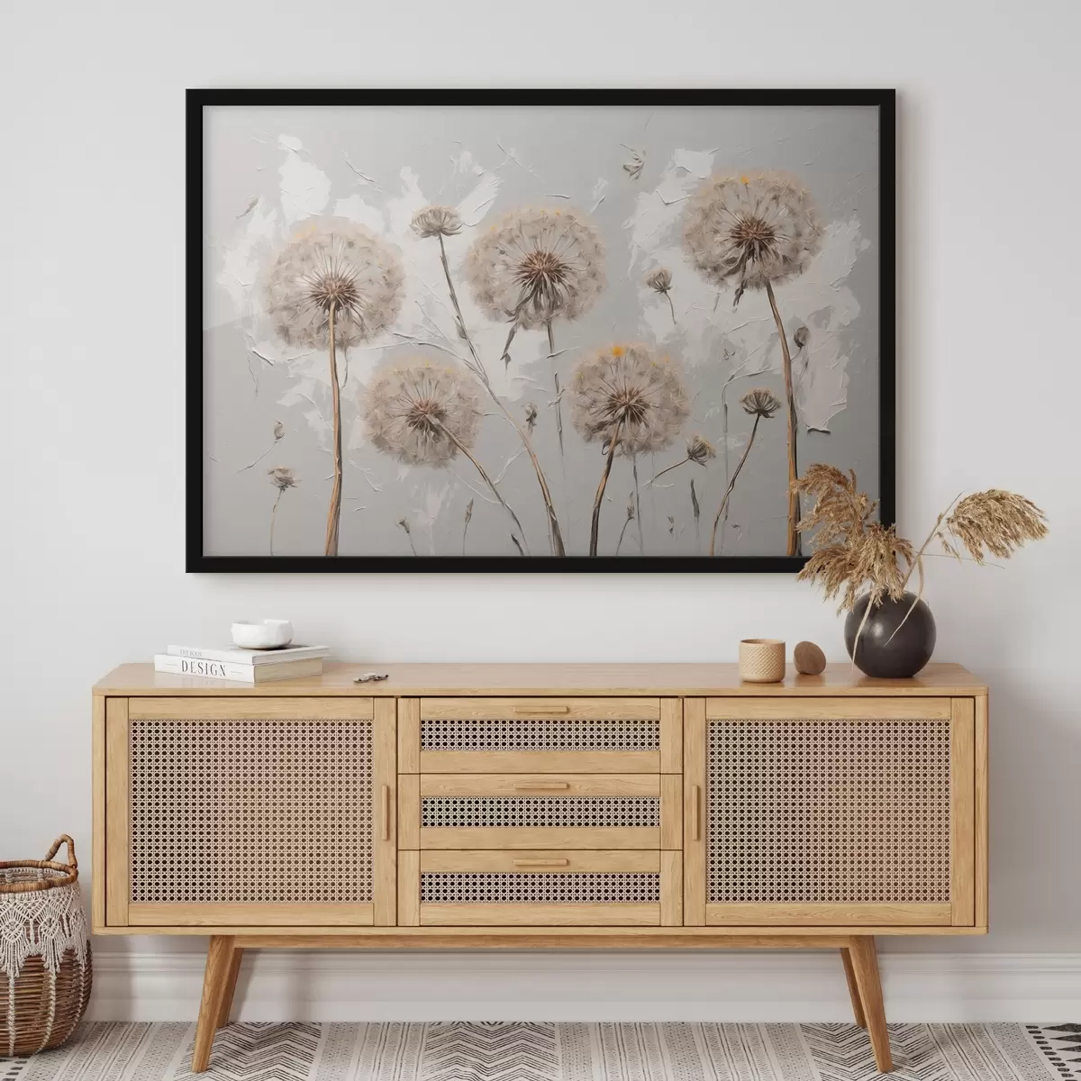 Plakatas Kiaulpienė akfiliarinės tapybos stiliumi f42762