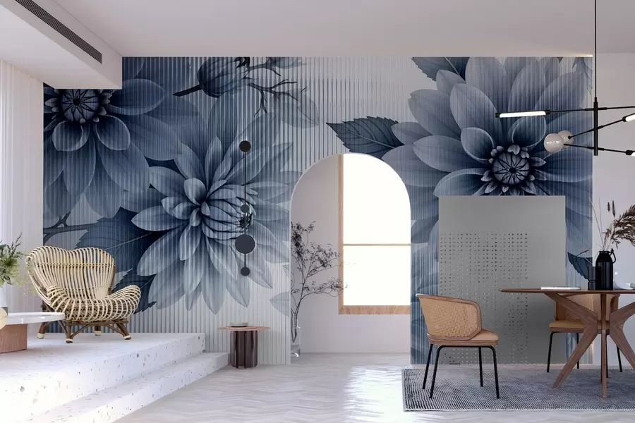 Fototapetai Didelės gėlės už stiklo w03197