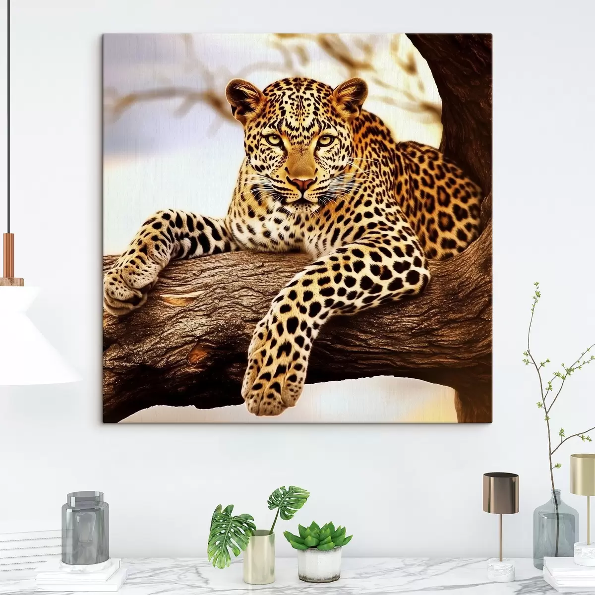 Paveikslėlis Leopardas ant medžio s42984