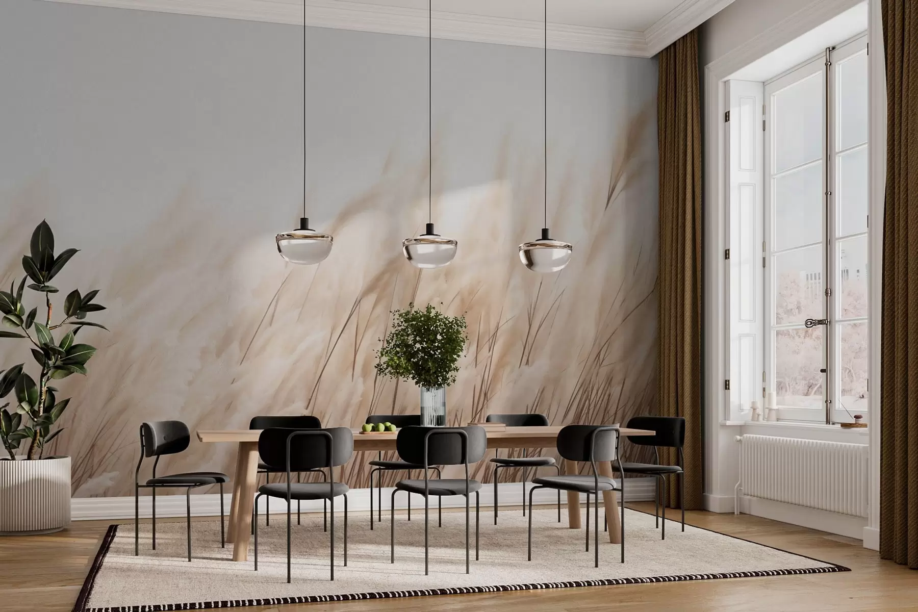 Fototapetai Pastelinės smėlio spalvos spygliukai w03244