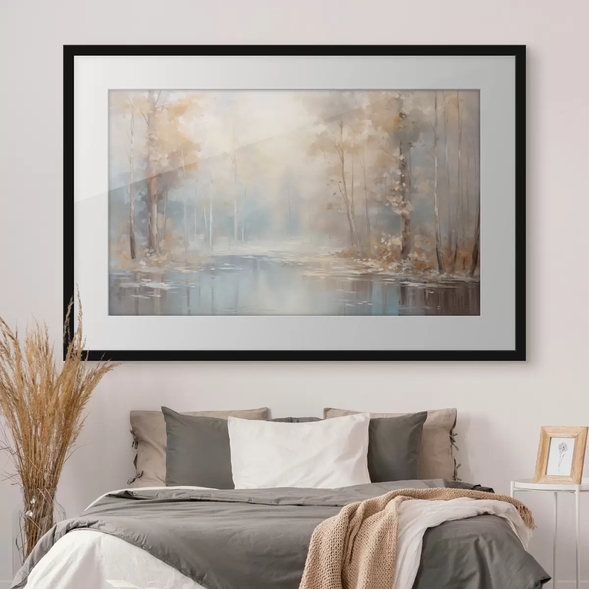 Plakatas Rudens migla virš upės f43167