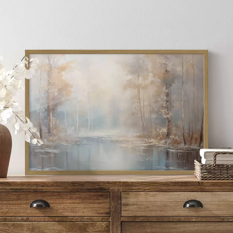 Fototapetai Rudens migla virš upės f43167