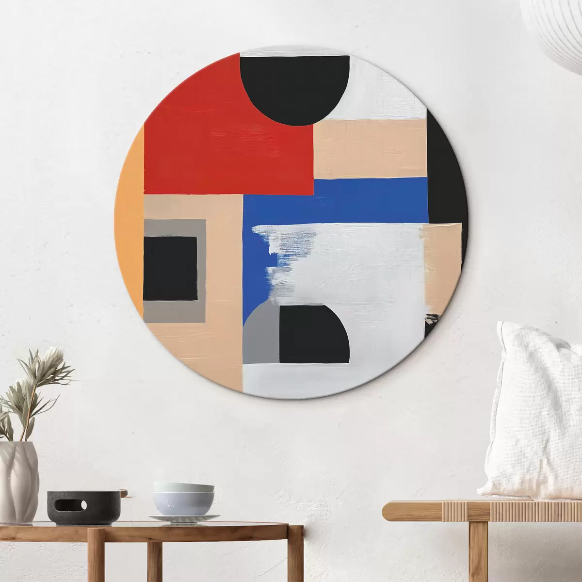 Apvalūs paveikslai Geometrinė abstrakcija r42993