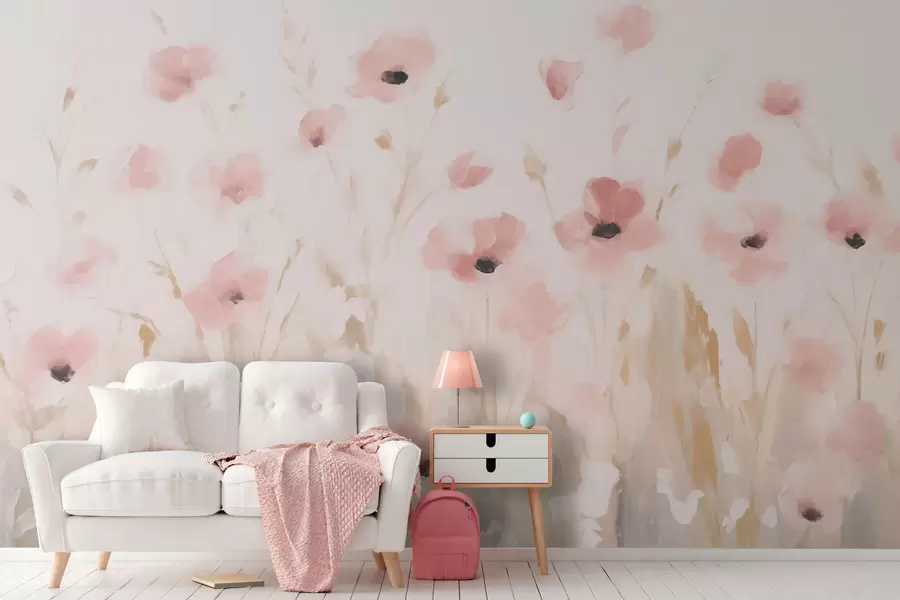 Fototapetai Rožinės mažos gėlės w03307