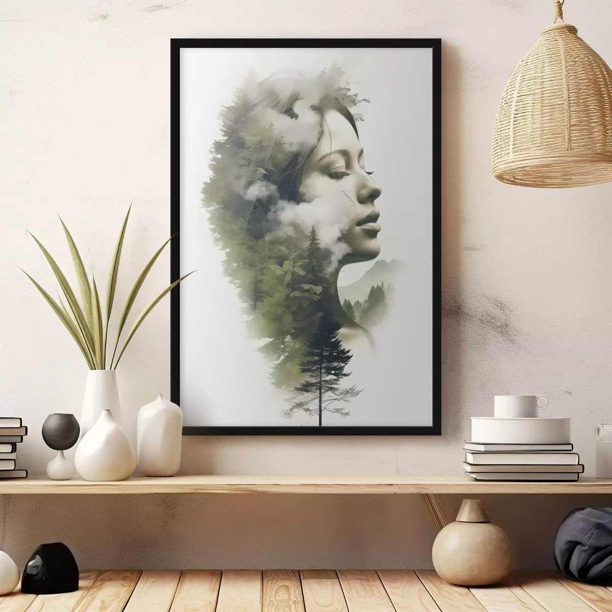 Plakatas Žmonės, mergina, gamta, abstraktus vaizdas f43206