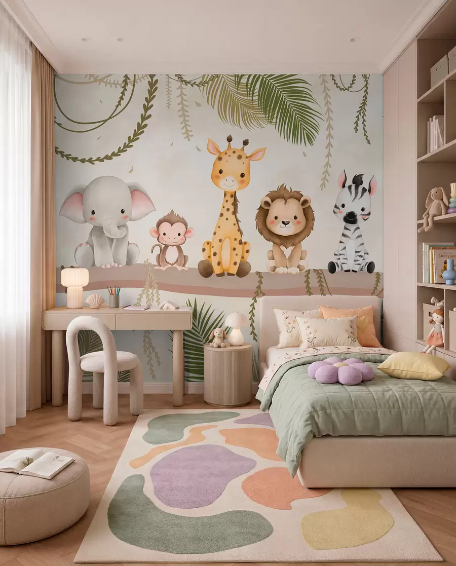 Fototapetai Mažieji džiunglių draugai w03166