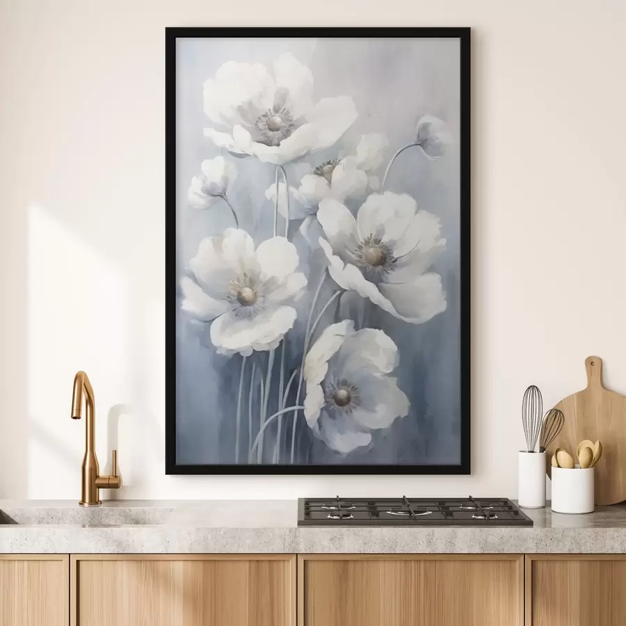 Fototapetai Baltos derliaus gėlės f43046