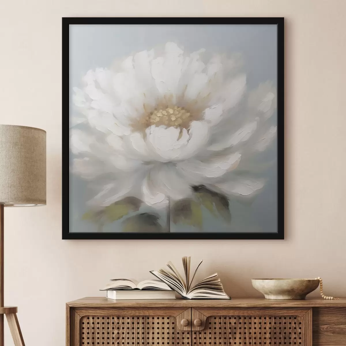 Plakatas Balta gėlė f43070