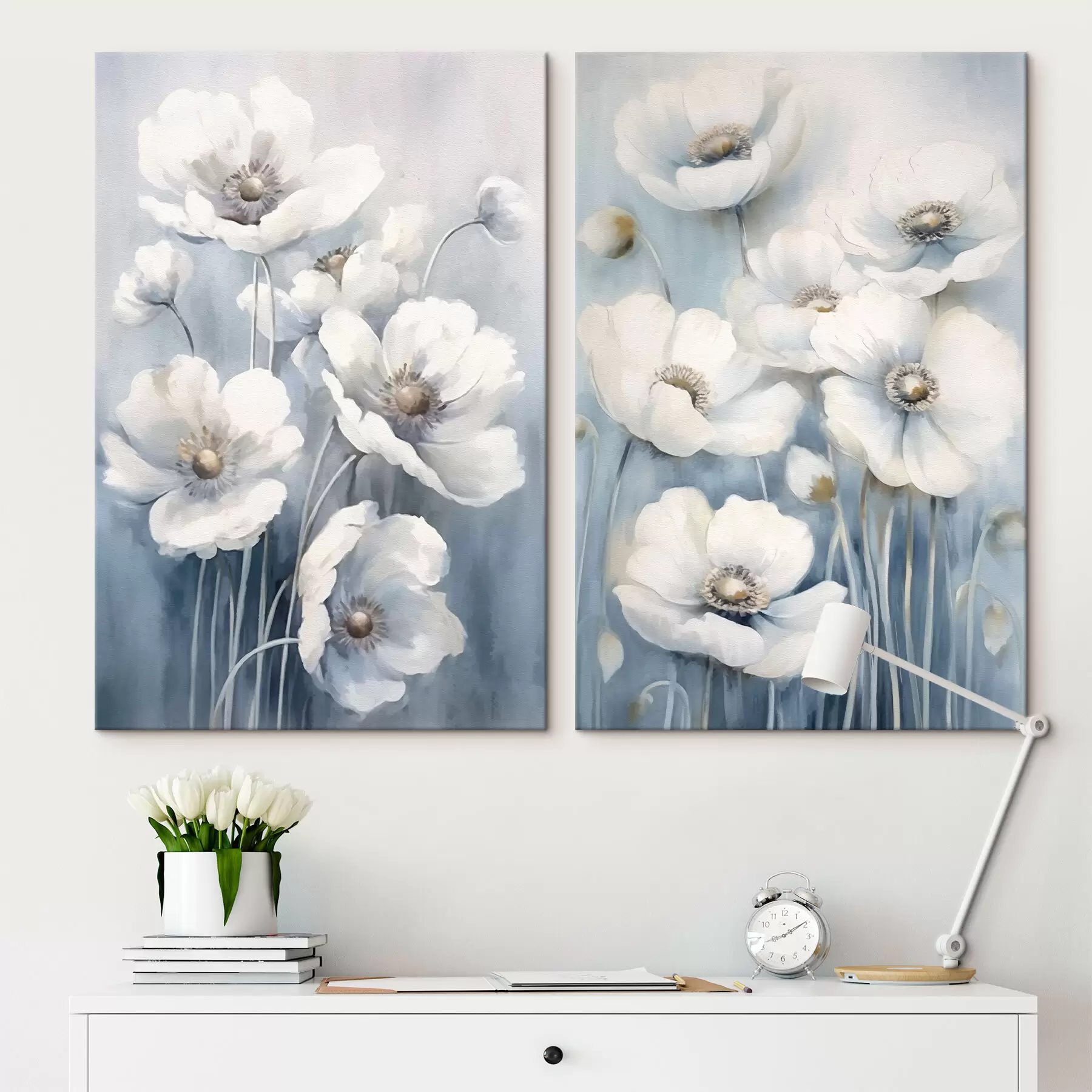 Paveikslėlis Baltos derliaus gėlės m00430