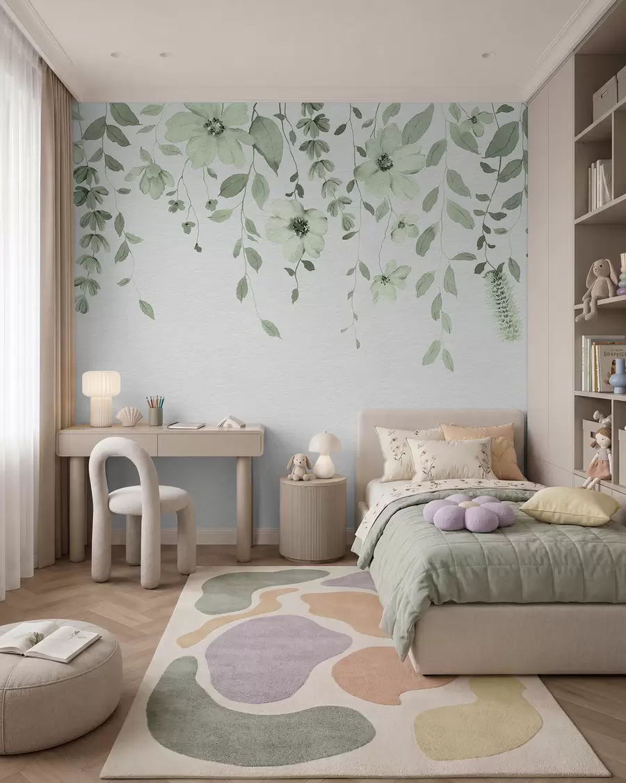Fototapetai Svyrantys žali žiedai w03315v2