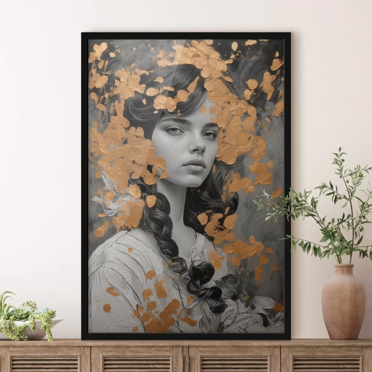 Plakatas Mergaitės portretas pieštuku f43098