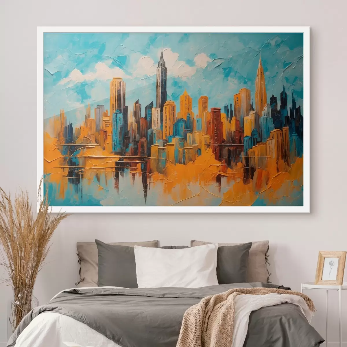 Plakatas Miestas aliejinės tapybos stiliumi f43108