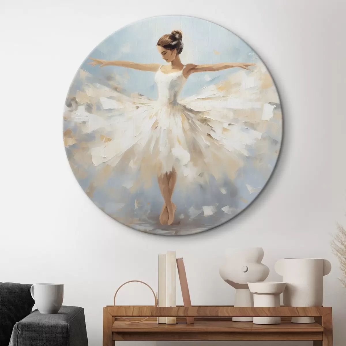 Apvalūs paveikslai Žmonės, mergina balerina r43257