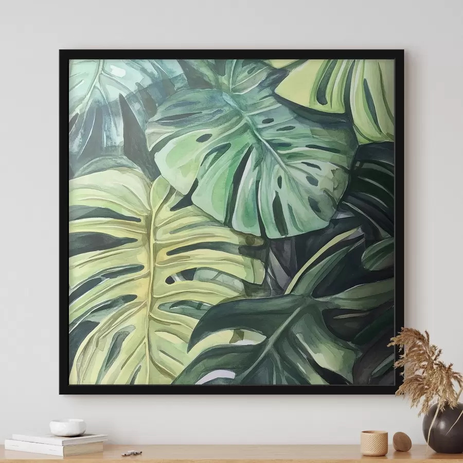 Fototapetai Atogrąžų lapai baltame fone f43305