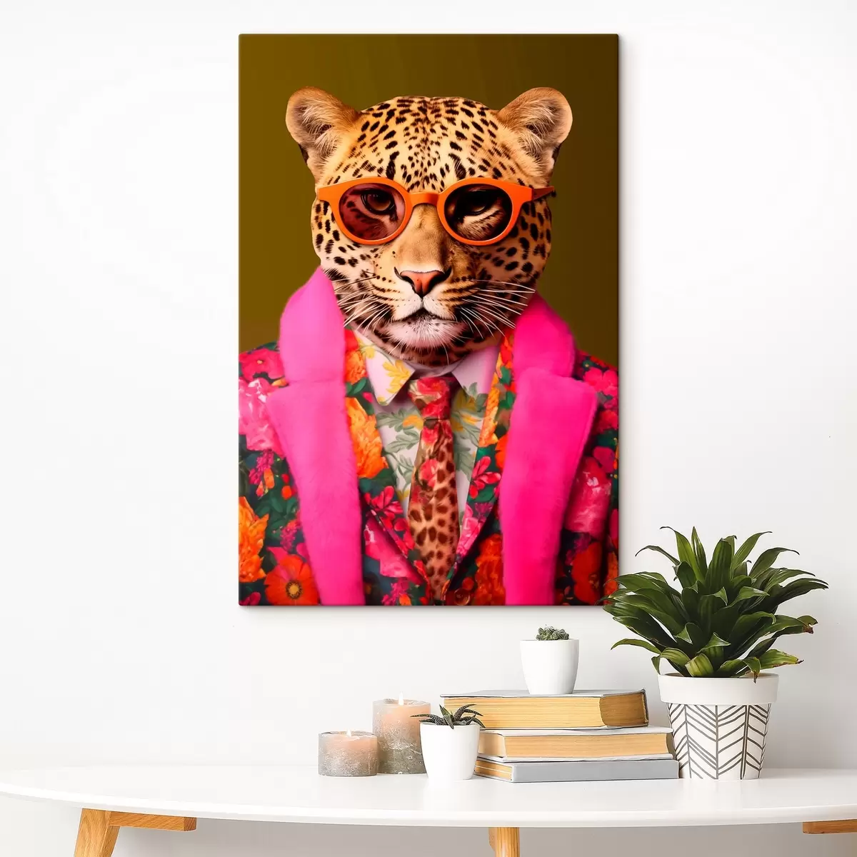 Paveikslėlis Stilingas leopardas su gėlių kostiumu s43267