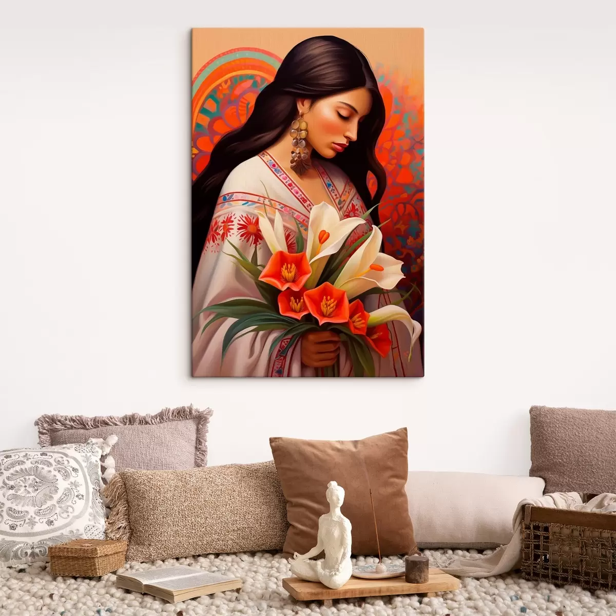 Paveikslėlis Tradicinis vaizdas su lelijų puokšte s43268