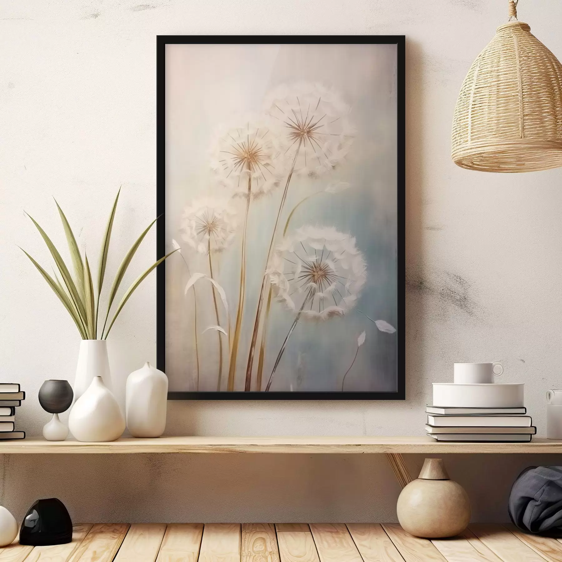 Fototapetai Švelnios pienės pasteliniame fone f43279