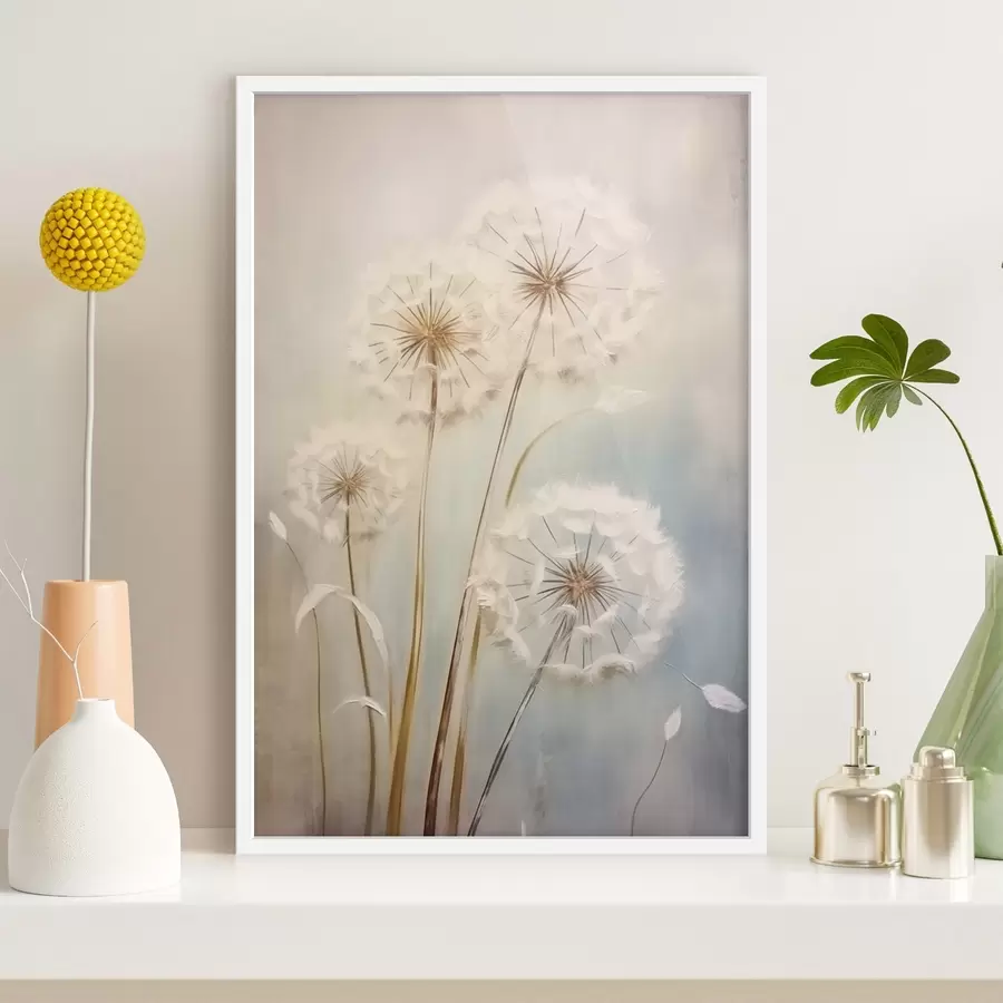 Fototapetai Švelnios pienės pasteliniame fone f43279
