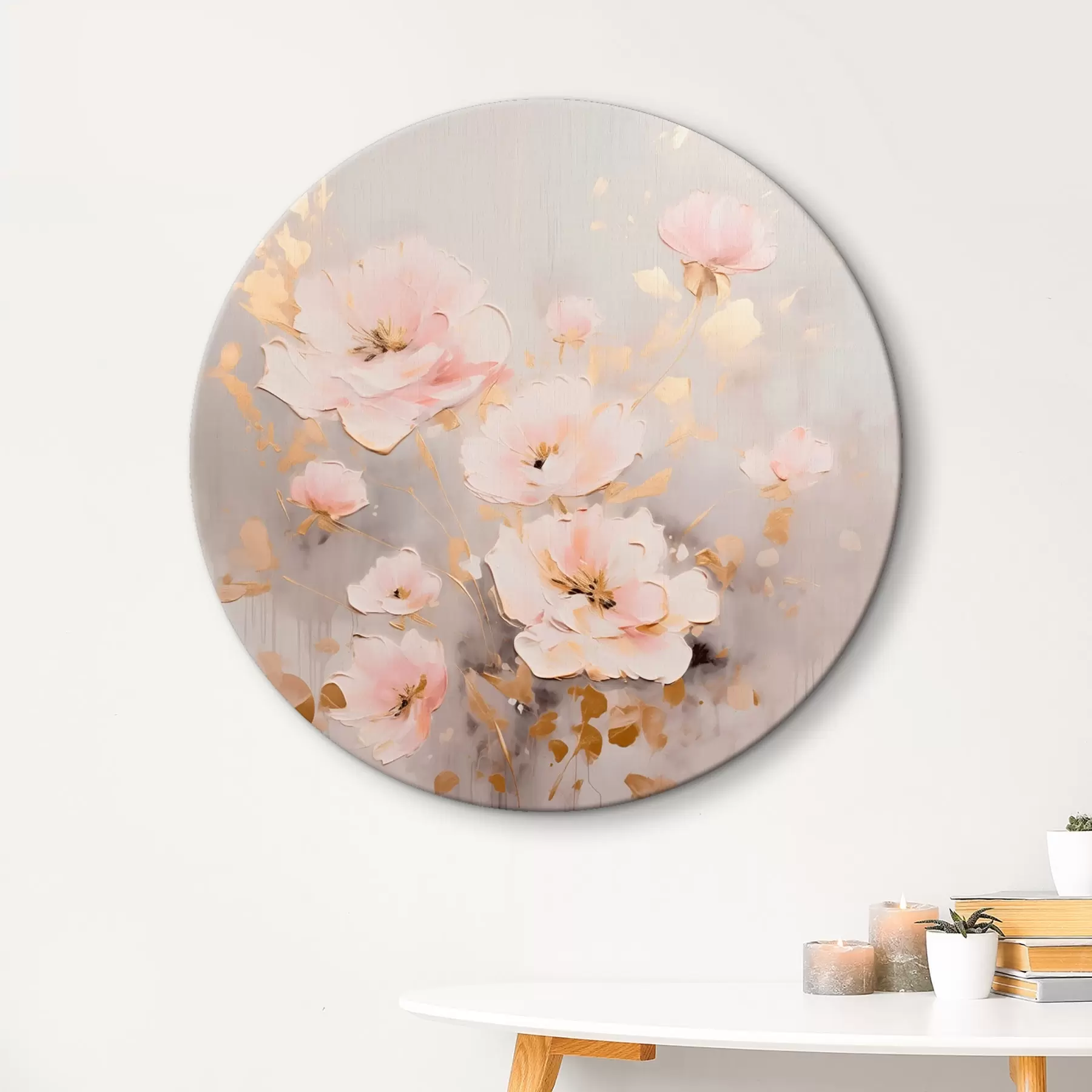 Paveikslėlis Rožinės elegantiškos gėlės tapybos stiliumi r43372