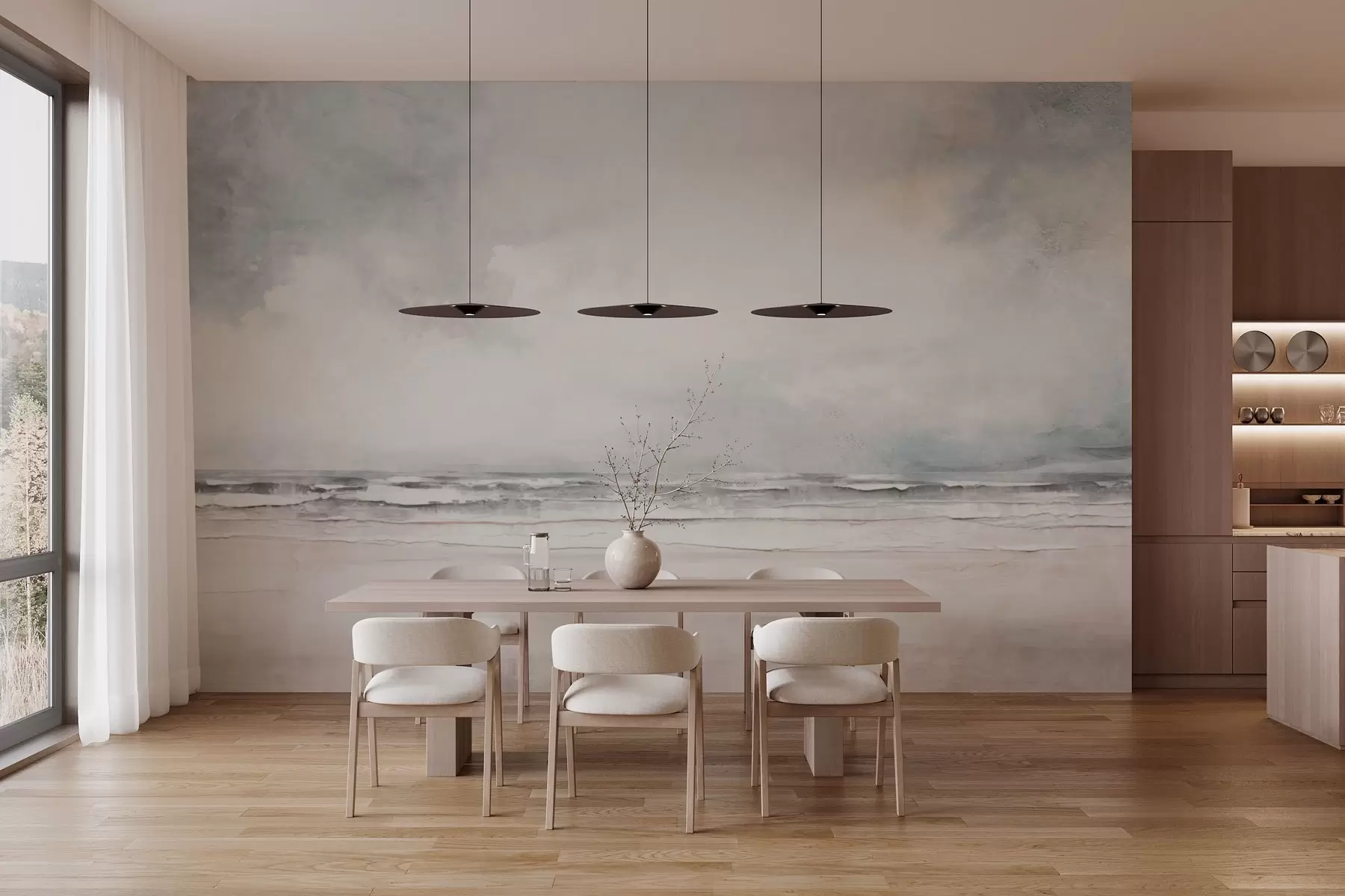 Fototapetai Abstraktus dangaus ir jūros susitikimo horizontas w03441