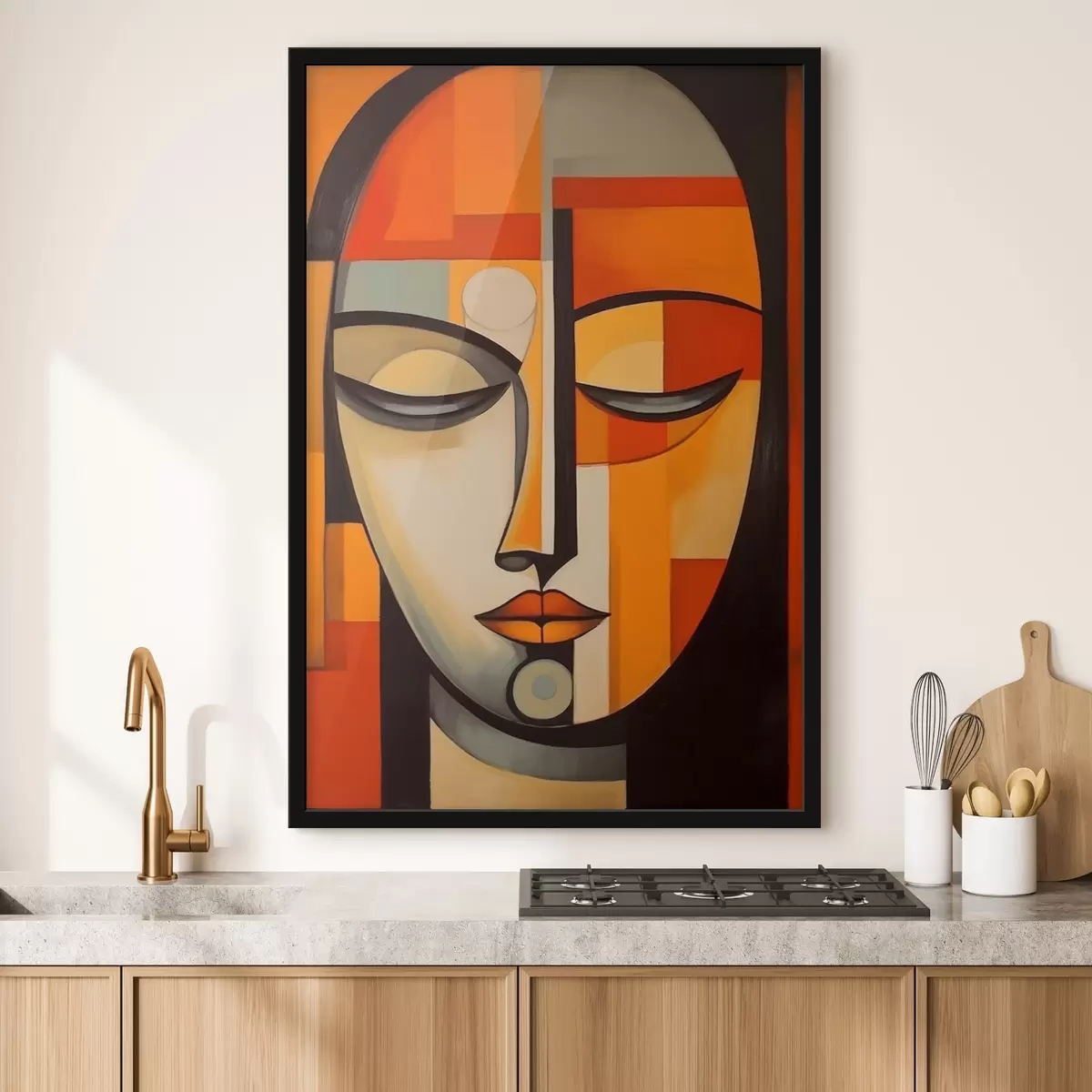 Plakatas Geometrinis modernistinio stiliaus portretas f43412