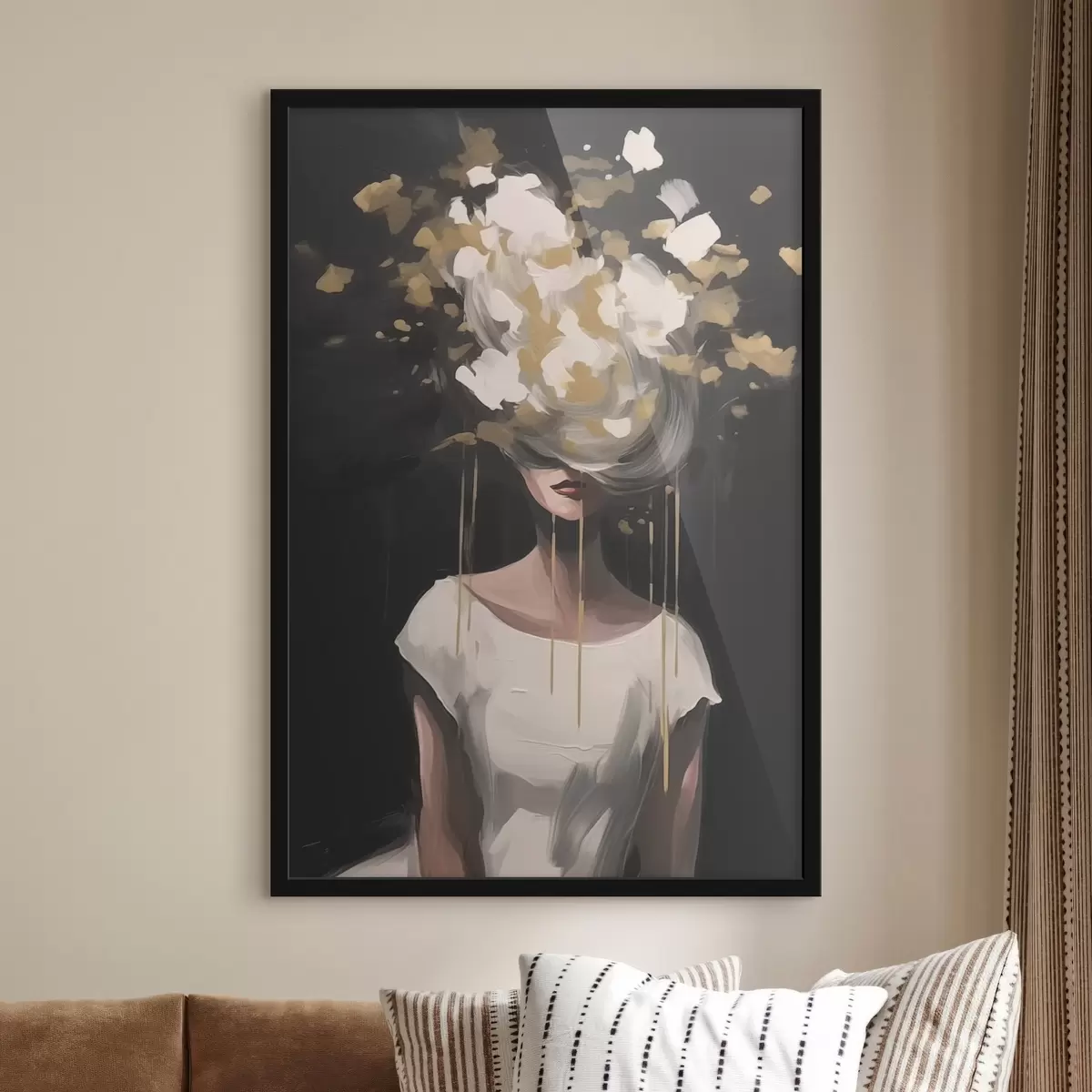 Plakatas Abstraktus moters silueto vaizdas f43418