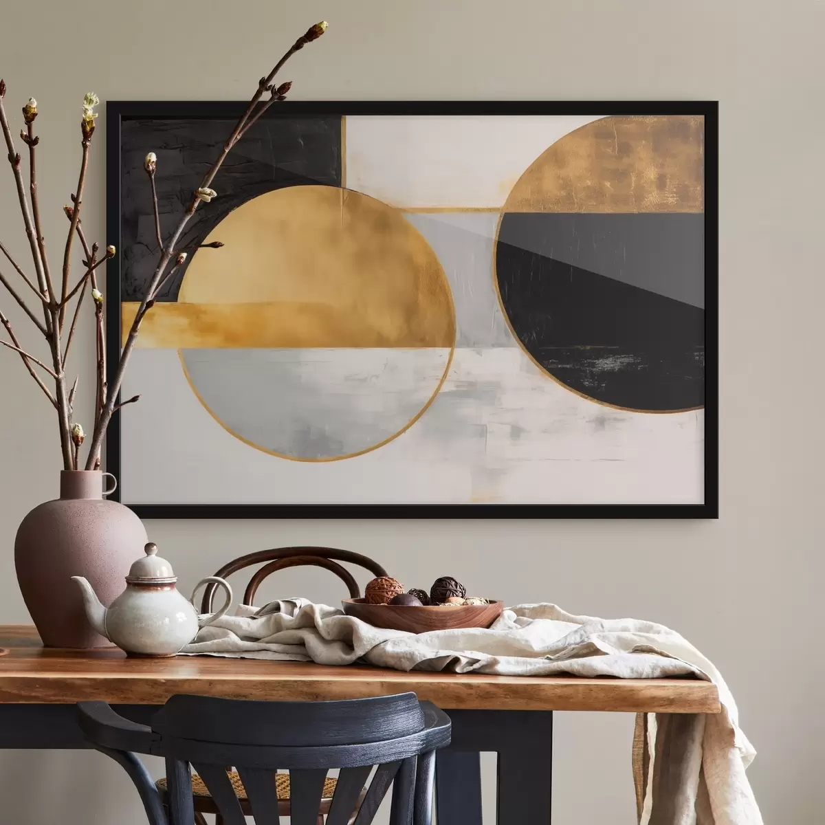 Plakatas Minimalistinio stiliaus geometrinė kompozicija f43420