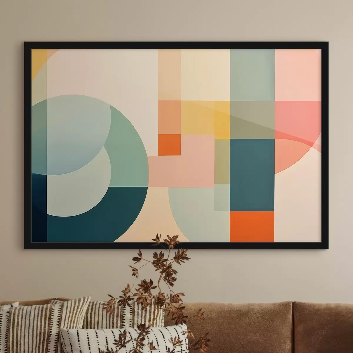 Plakatas Secesijos stiliaus spalvinė kompozicija f43421