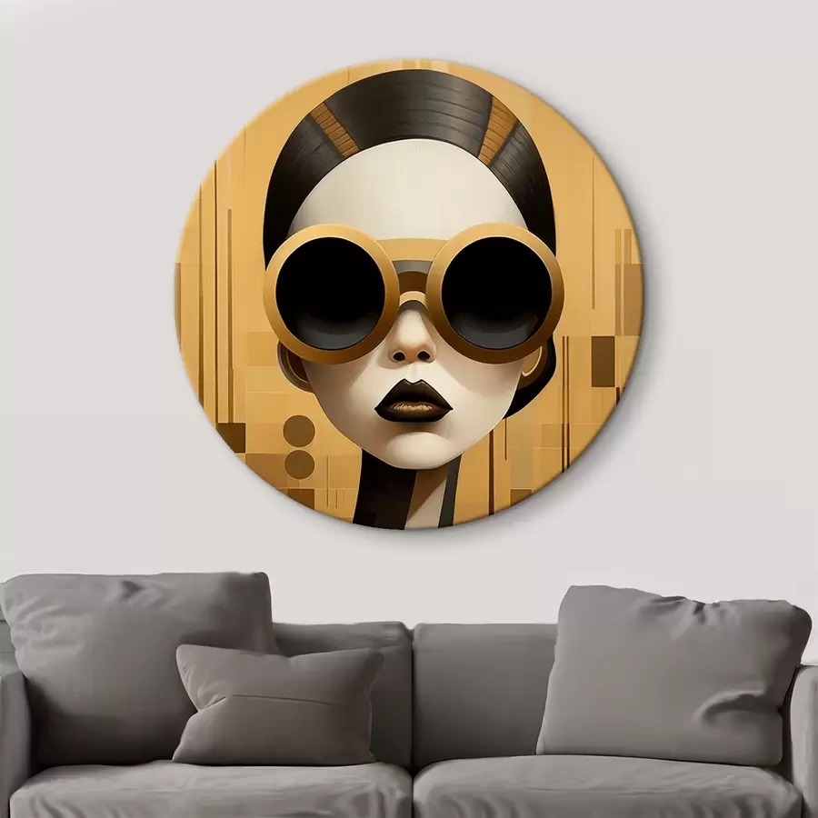 Paveikslėlis Dekoratyvus retro stiliaus moters portretas r43415