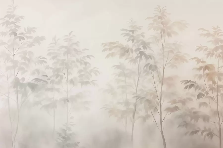 Fototapetai Medžiai imitacija akvarelė šiltos spalvos w03474