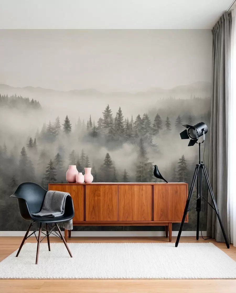 Fototapetai Miglotas spygliuočių miškas w03524