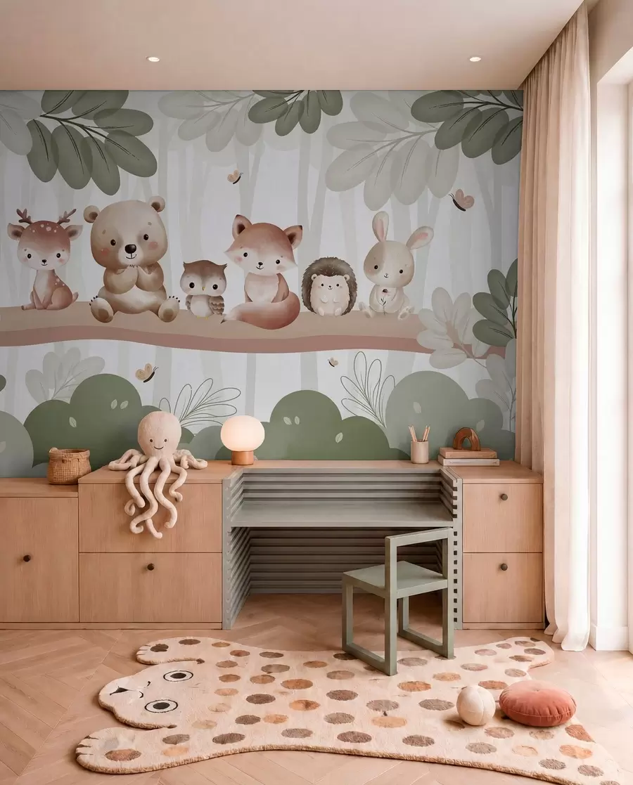 Fototapetai Miško žvėreliai eilėje w03411
