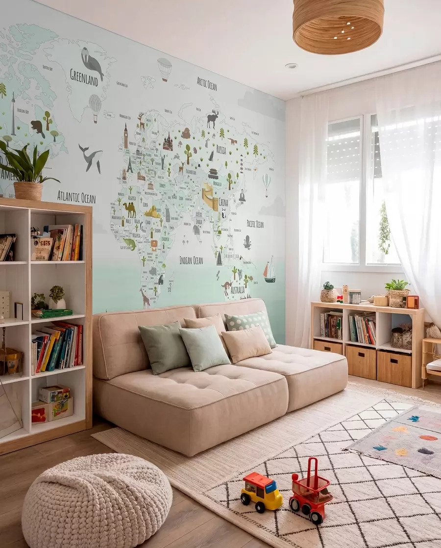 Fototapetai Stebuklų atlasas mėtų spalva w03410v2