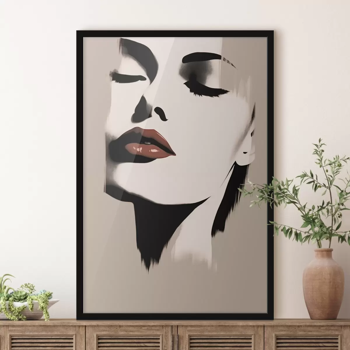 Plakatas Minimalistinis moters portretas f43527