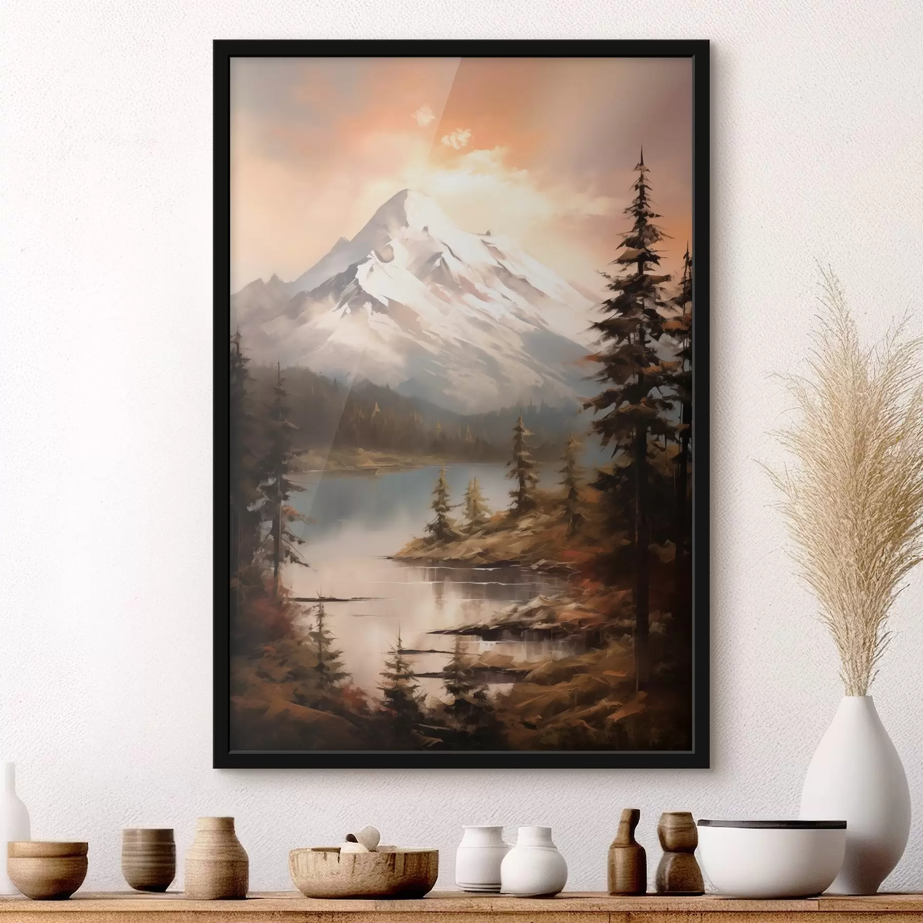 Fototapetai Gamtos vaizdas į kalnus, upę f43543