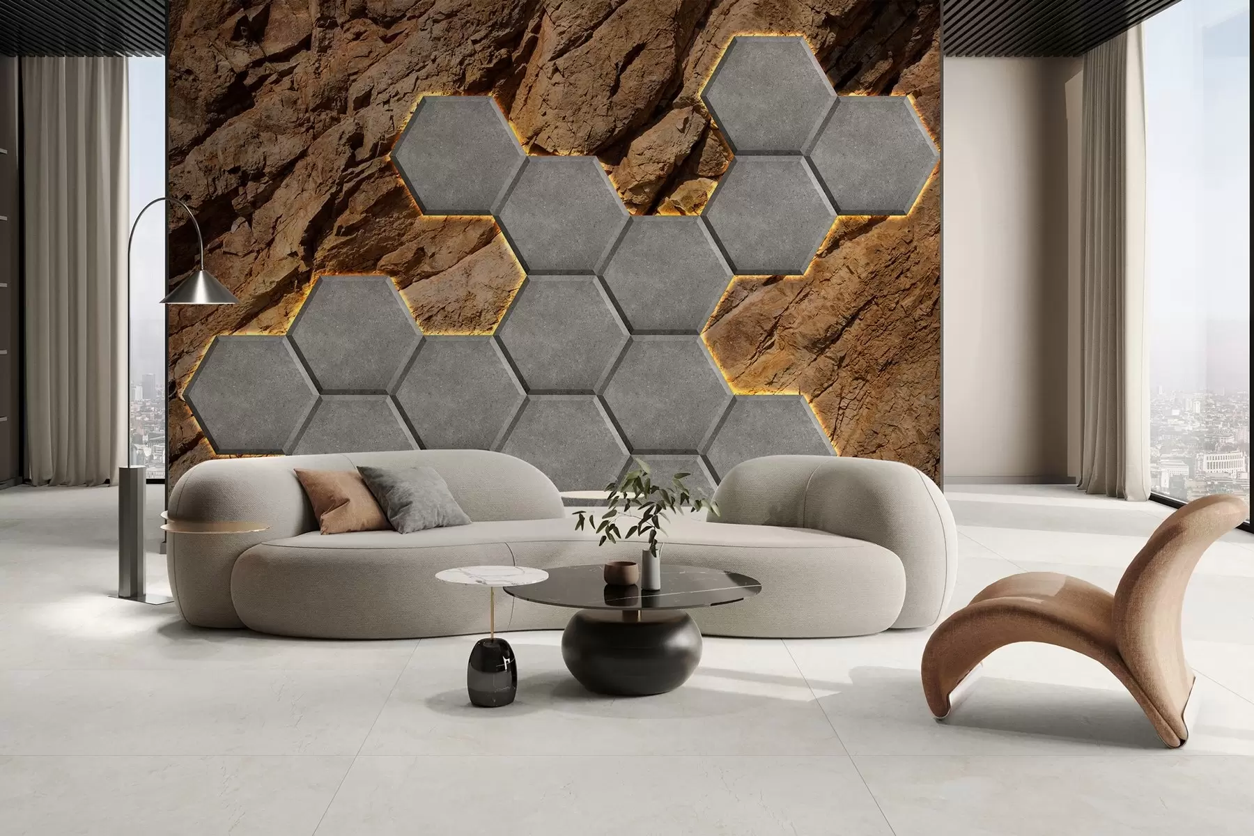 Fototapetai betono gaisrų imitacija uolos fone w03456