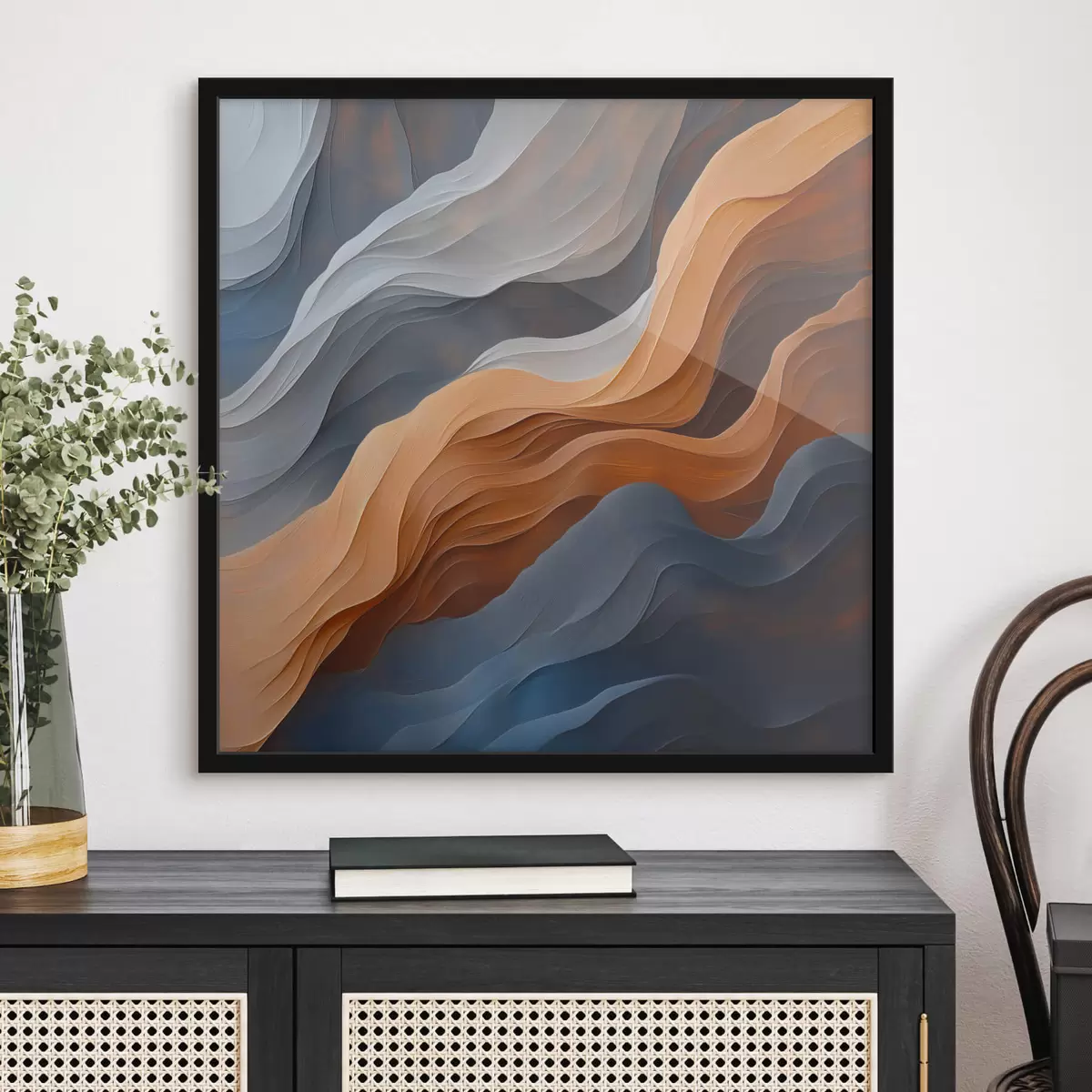 Plakatas Abstrakcija su bangomis f43000