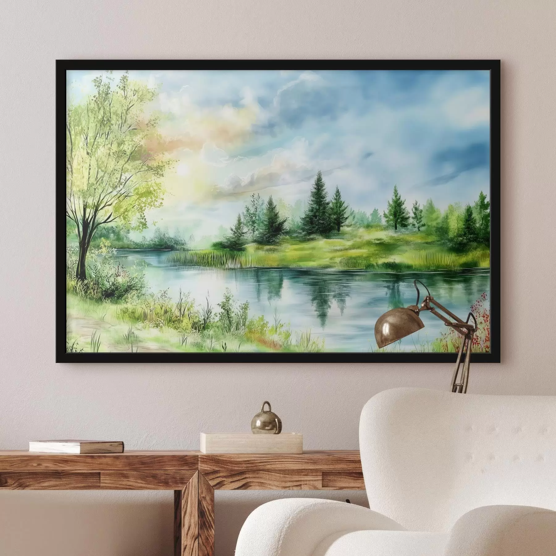 Fototapetai Gražus vaizdas į ežerą f43923