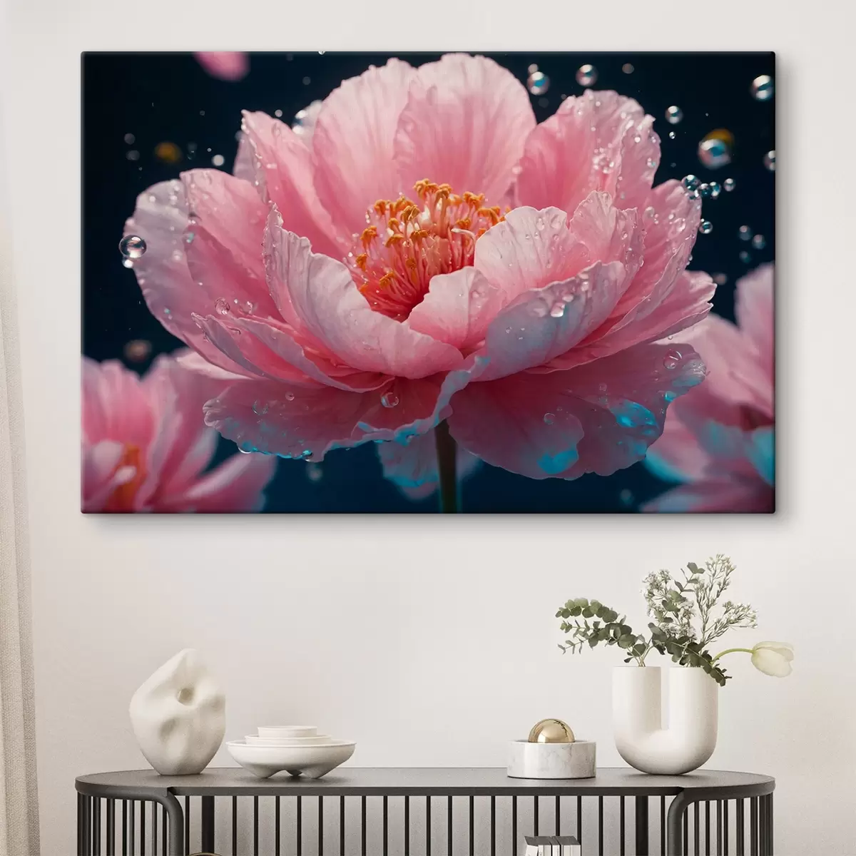 Paveikslėlis Rožinė gėlė neryškiame fone s43875