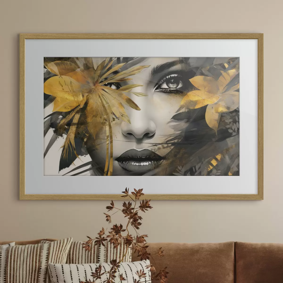 Plakatas Rankomis tapytas mergaitės veidas f43469
