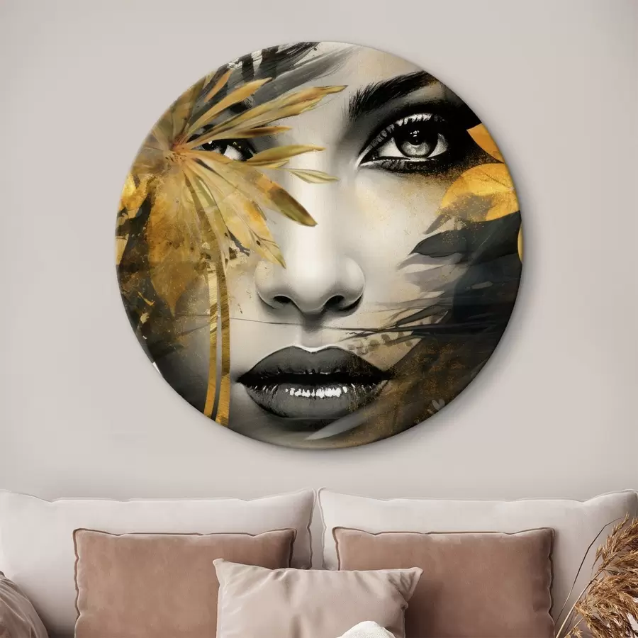 Fototapetai Rankomis tapytas mergaitės veidas r43469