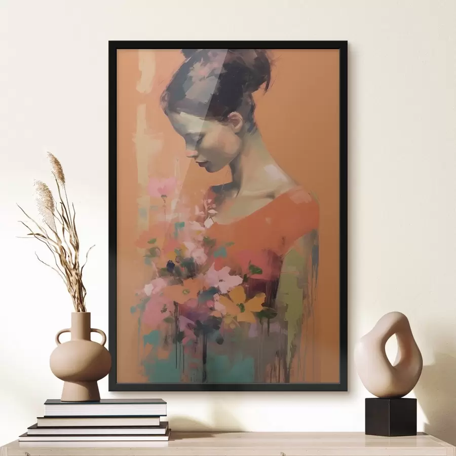 Fototapetai Mergaitė ir gėlės f43933