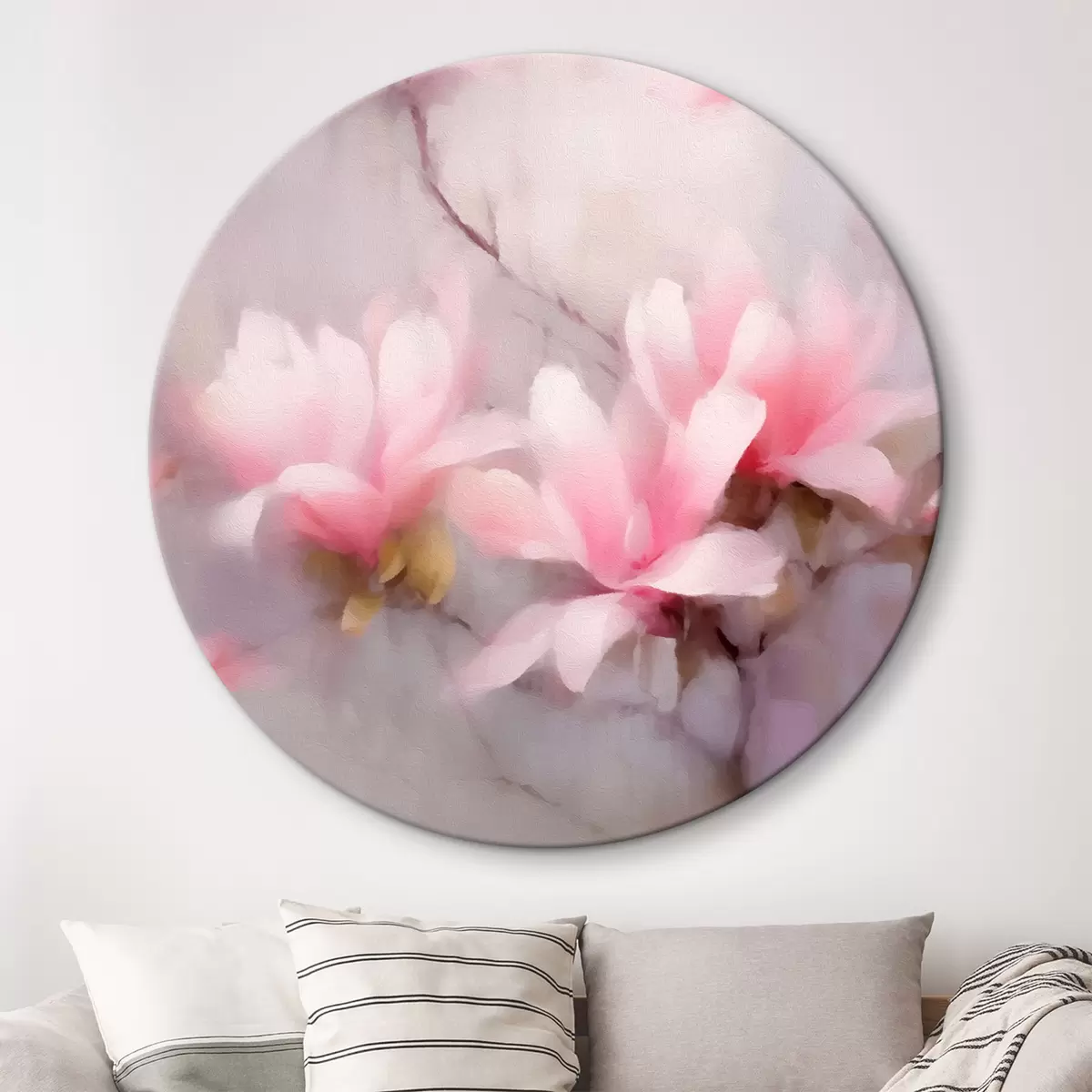 Apvalūs paveikslai Rožinė magnolija r43490