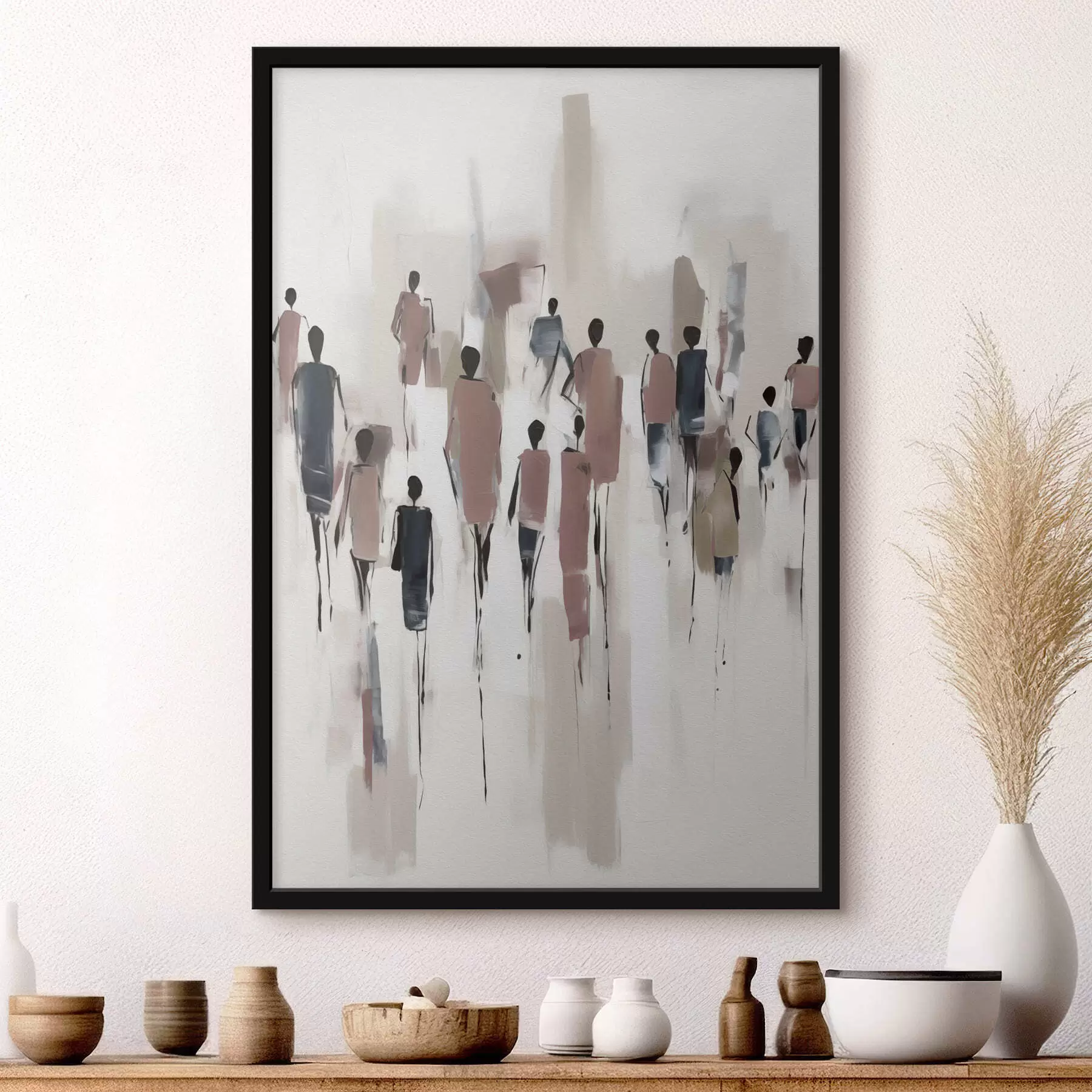 Fototapetai Abstrakcijos žmonių minia f43485