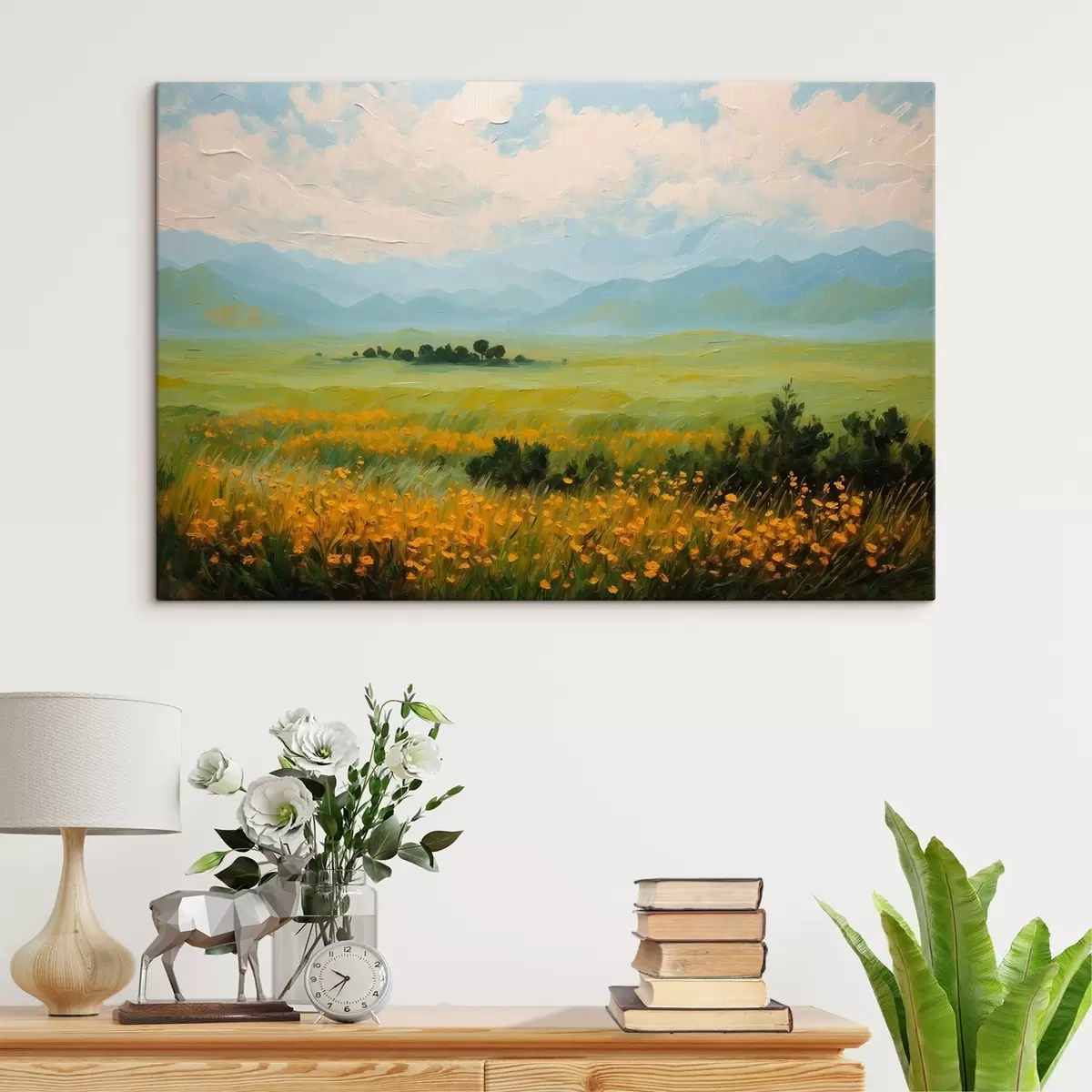 Paveikslėlis Gėlių laukas aliejinės tapybos stiliumi s43451